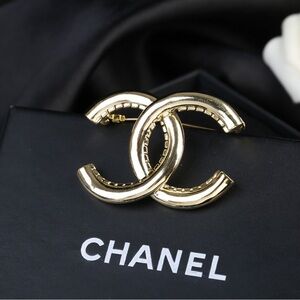 CHANEL Gold-Tone Iconic Brooch